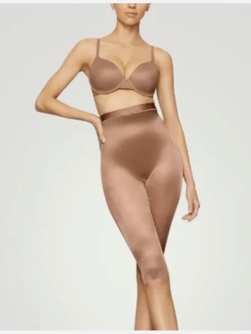 SKIMS Barely There Shapewear Cropped Legging Size:Medium Bronze - Picture 4 of 5